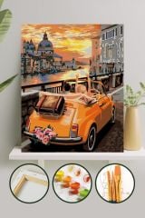 Sayılarla Boyama Tuval Seti Fırça Boya Dahil (çıtalı) 40x50 Cm - Tatil
