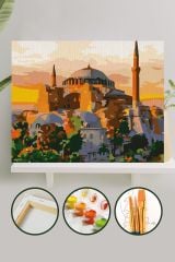 Sayılarla Boyama Tuval Seti Fırça Boya Dahil (çıtalı) 40x50 Cm - Ayasofya Camii