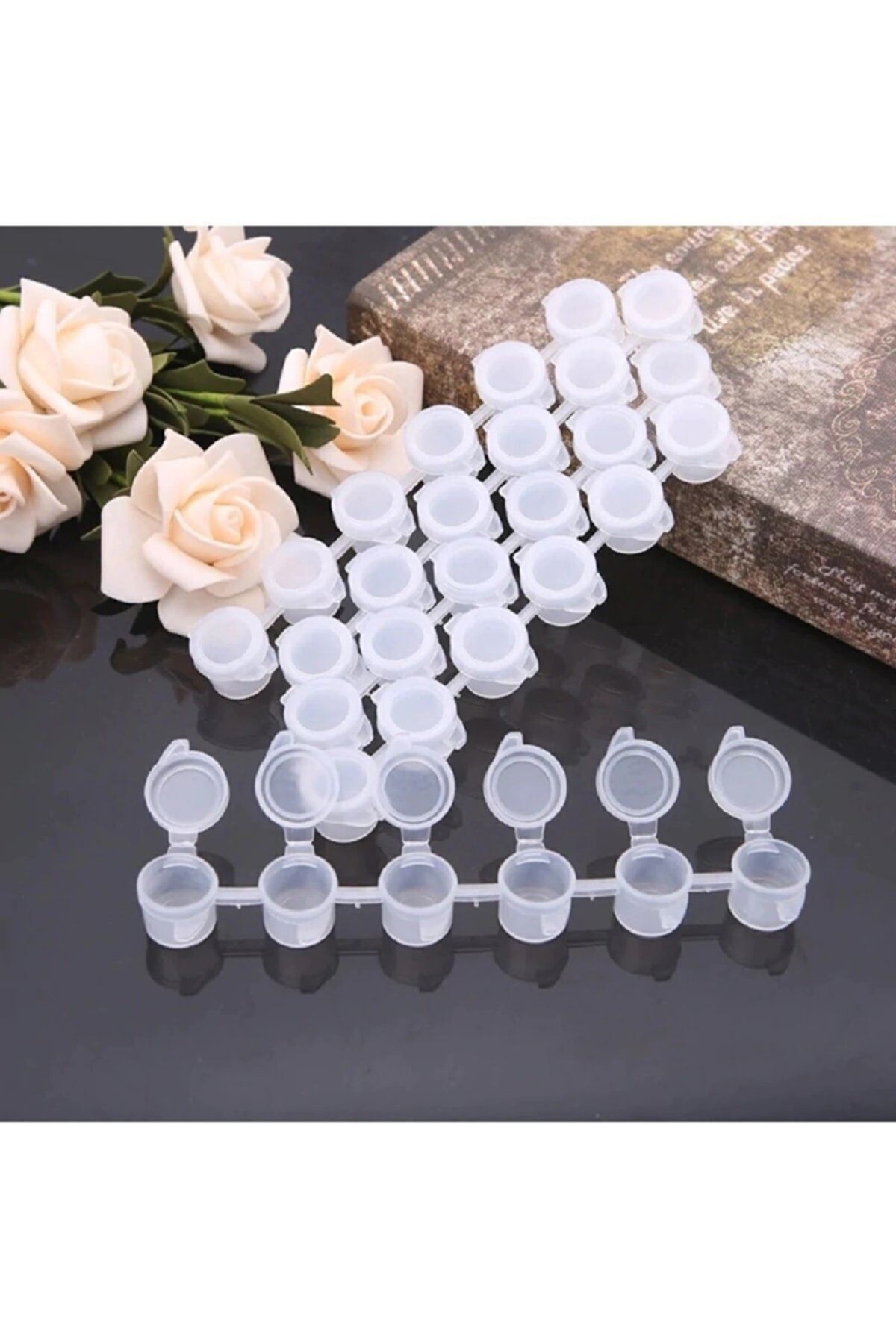 10 Adet Sızdırmaz Akrilik Yağlı Boya Paleti Plastik Malzeme 3 Ml