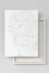 Sayılarla Boyama Tuval Seti Fırça Boya Dahil (Çıtalı) 40x50 CM - Mor Sümbül