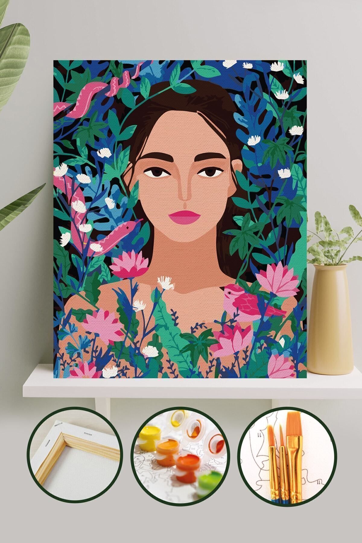 Sayılarla Boyama Tuval Seti Fırça Boya Dahil (Çıtalı) 40x50 CM - Amazon