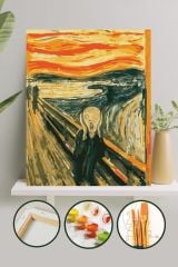 Sayılarla Boyama Tuval Seti Fırça Boya Dahil (Çıtalı) 40x50 CM - Çığlık
